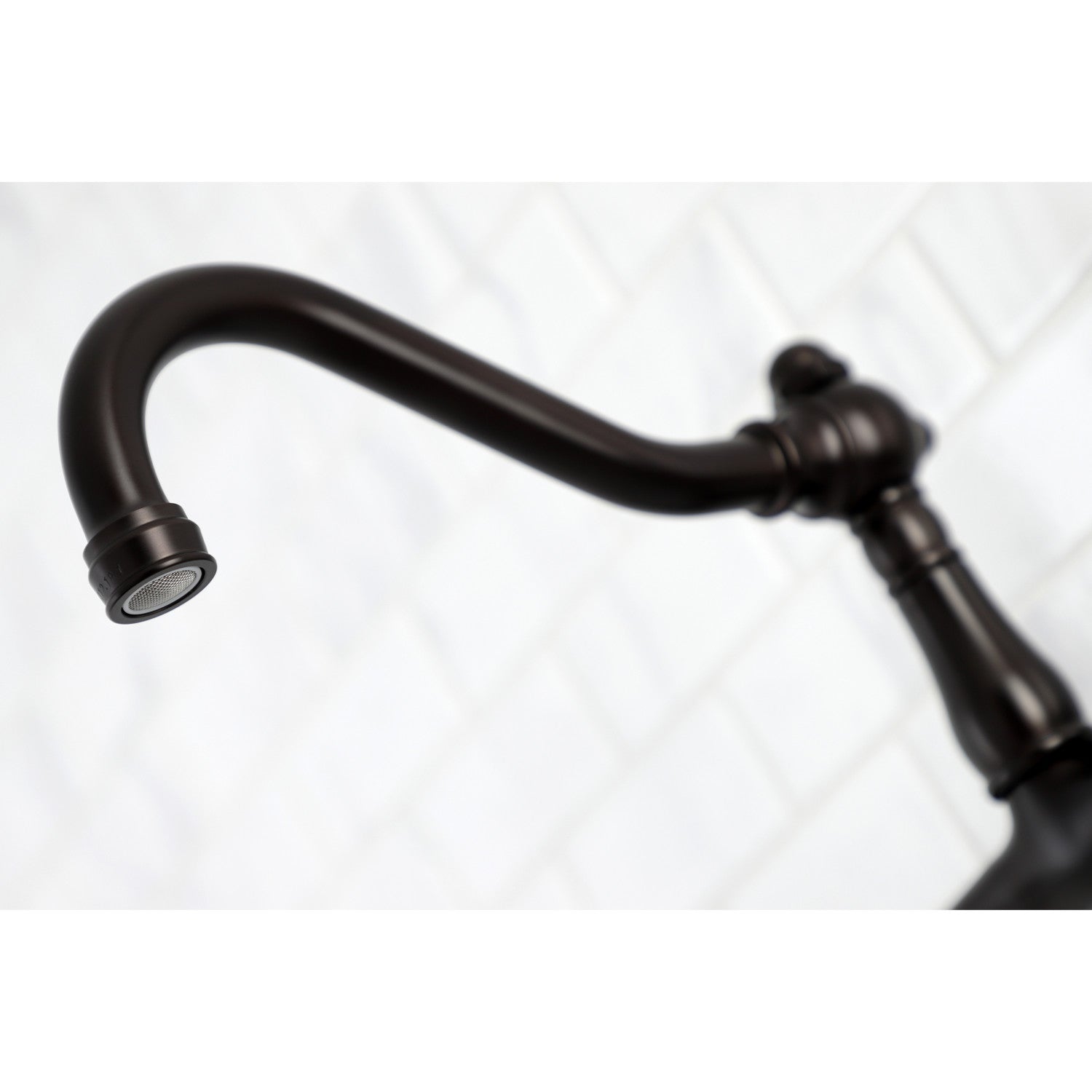 Kingston Heirloom KS3245PX - Vintage Double-Handle 2-Hole Wall Mount Bathroom Faucet, Oil Rubbed Bronze — thumbnail 2